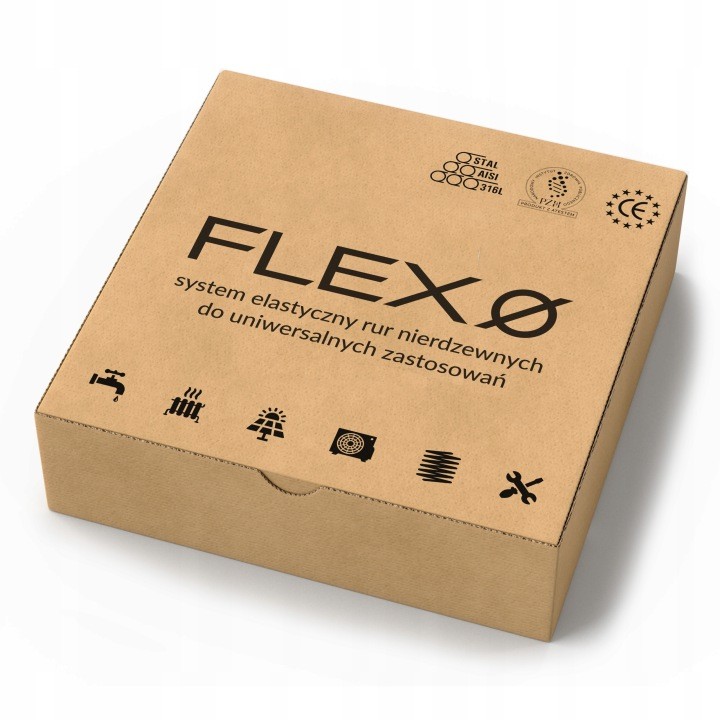Súprava FLEXO BOX DN16, 3/4 palca, nerezová rúra 10 m