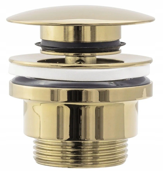 Zlatá umývadlová výpusť Rea REA-A2360 klik-klak pre otvor 45 mm