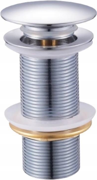 Chrómová výpusť DURO 2503 klik-klak bez prepadu, závitová časť 98 mm