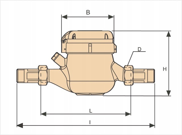 Vodomer BMeters GMDM-I DN50 na studenú vodu, 25 m³/h