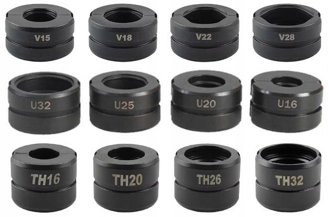 Hydraulický lis Eurokomp E6251 s 12 vložkami TH/U/V a otočnou hlavou 360°