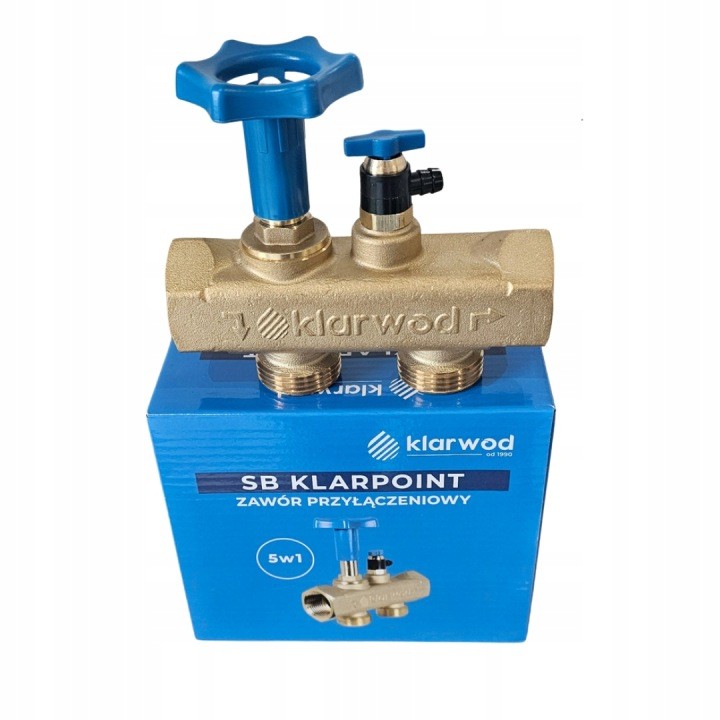 Mosadzný Multiblock Klarwod 1″ DN25 s obtokom pre zmäkčovač