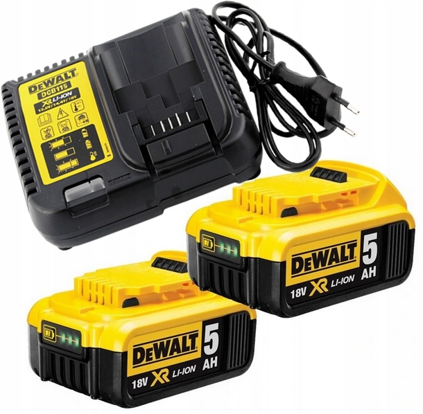 Náhradná batéria - 2x 18V DCB184 Batéria + nabíjačka DCB115 P2 Dewalt
