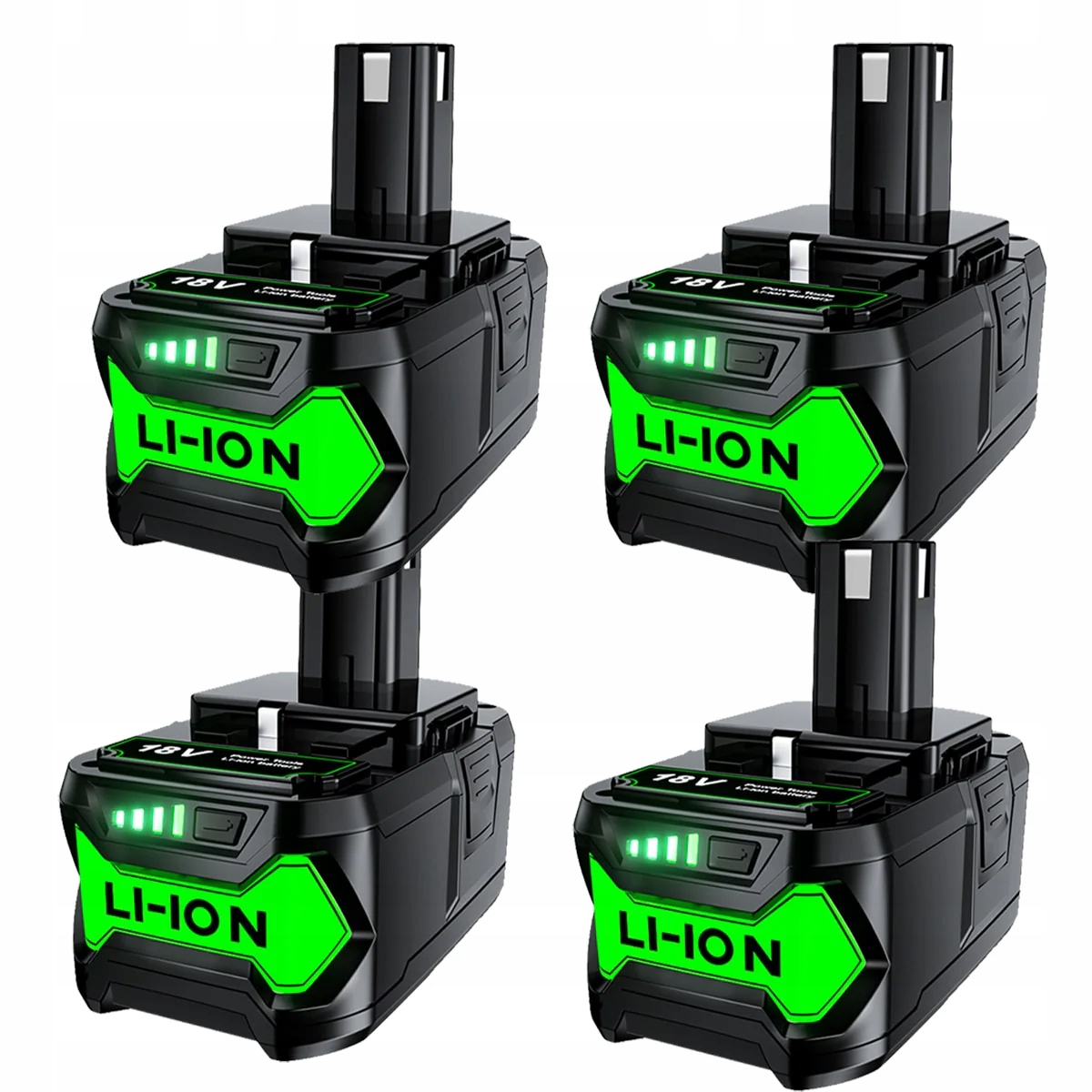 Náhradná batéria - 4x batéria pre Ryobi 6AH 18V - P102 P104 P108