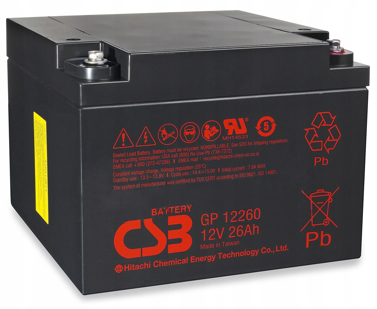 Batéria AGM pre traktor kosačky 12V 26 Ah