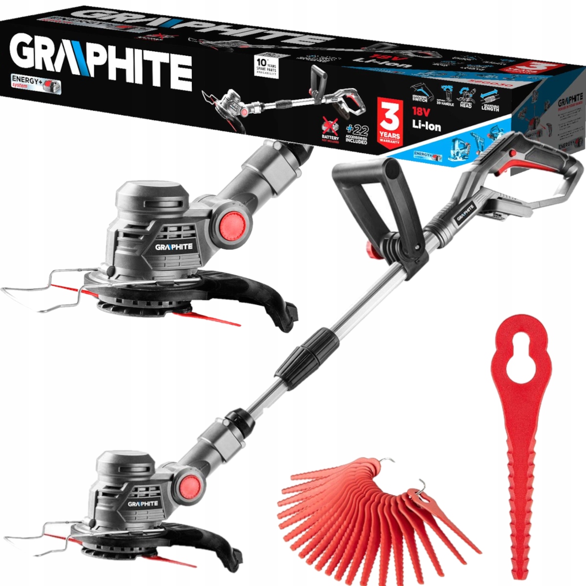 Akumulátorový krovinorez Graphite 58G030 104 cm