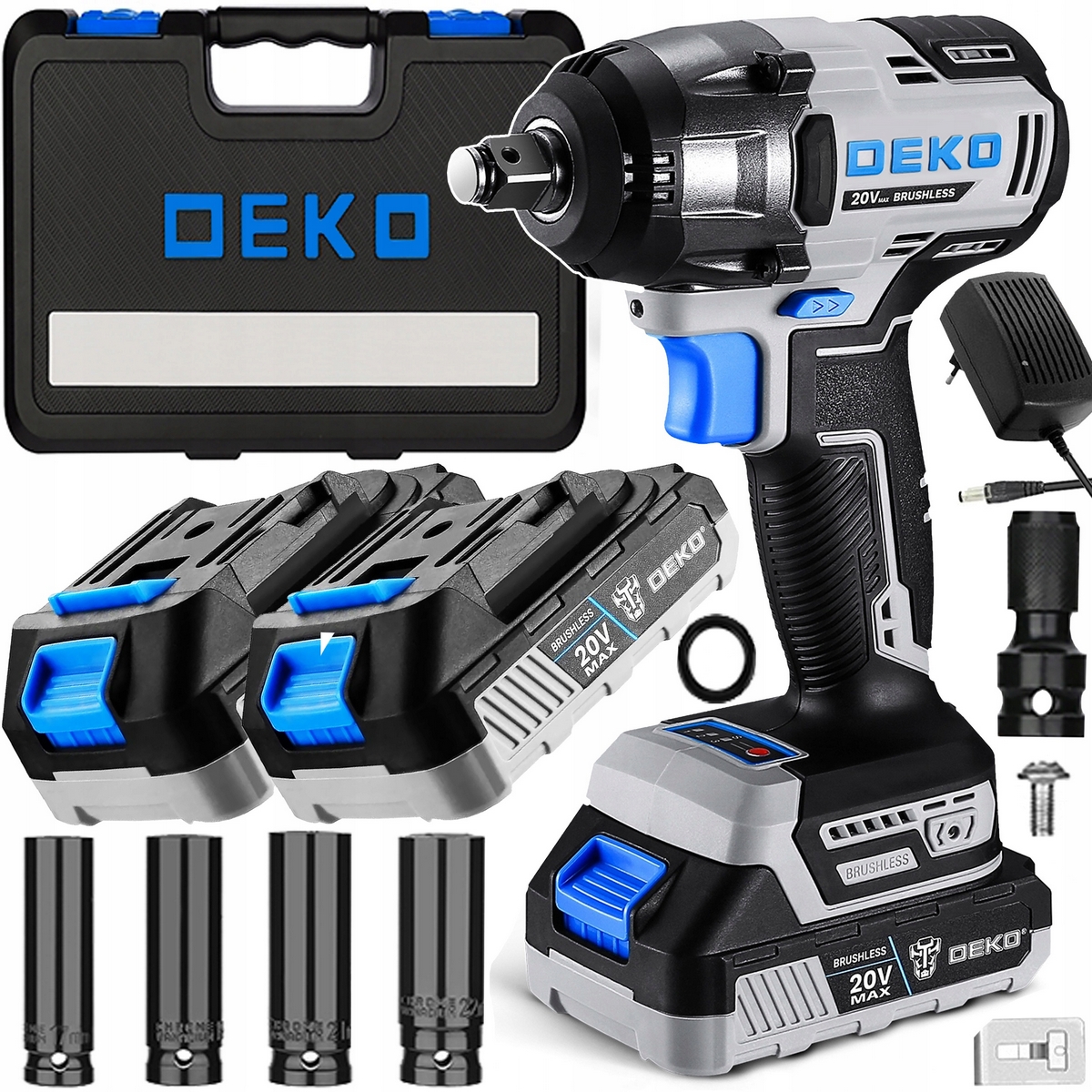 Aku rázový uťahovák Deko DKBW20XL01-S3 20V