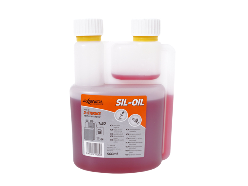 Olej do kosačky - Axenol Sil-olej, olej pre 2-suws, červená, 500 ml