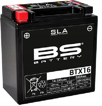 Batéria 12 V, 14 Ah, SLA BS BTX16 - Bararas