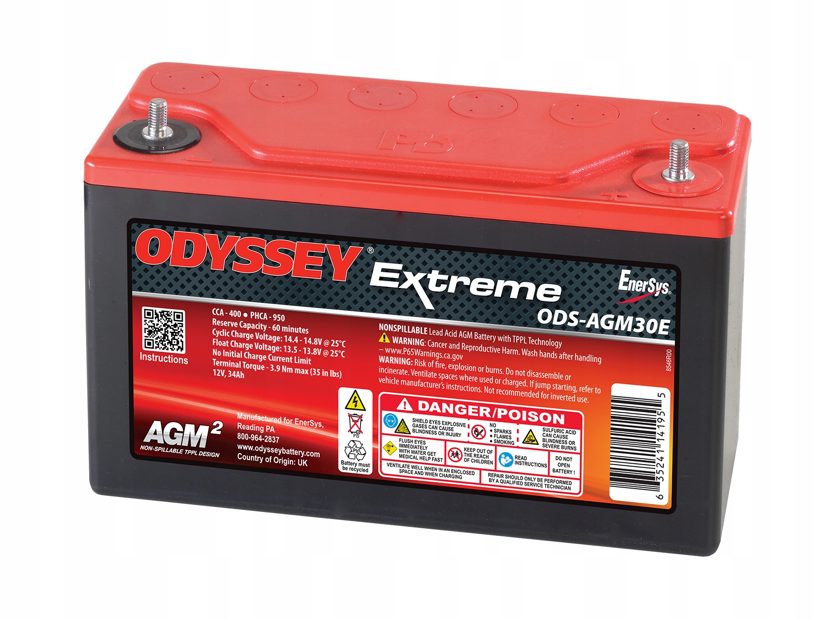 AGM batéria Odyssey Extreme Ond-AGM30E 12V 34AH