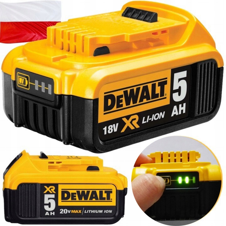 Náhradná batéria - Li-ion Dewalt DCB184 18 V 5 AH batéria