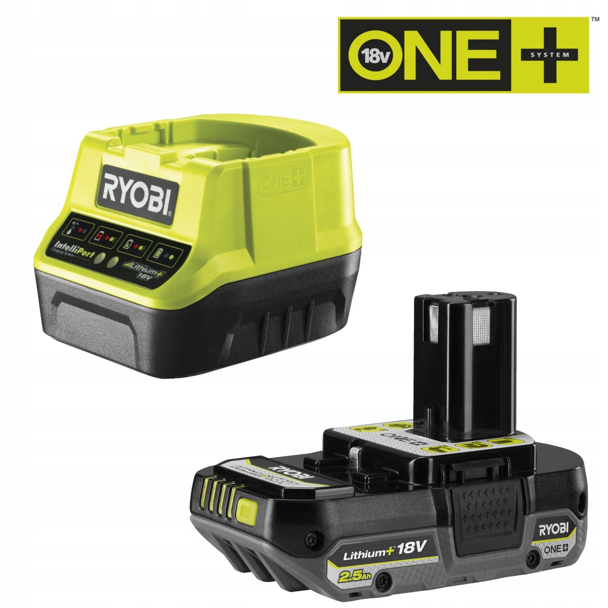 Náhradná batéria - Batéria One+Ryobi RB1825C 18V 2,5AH+nabíjačka
