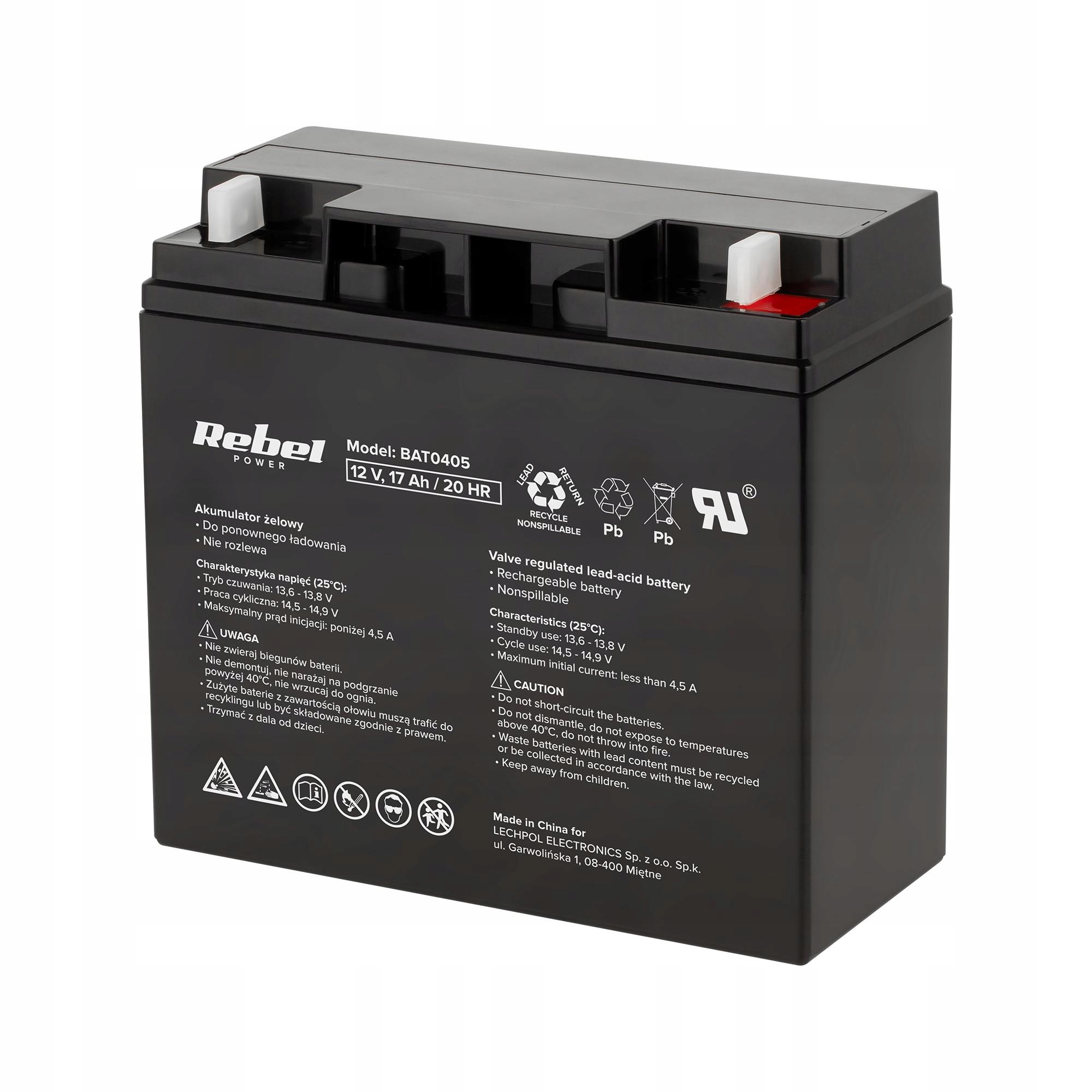 Rebel 12V 17AH GEL batéria (1l)