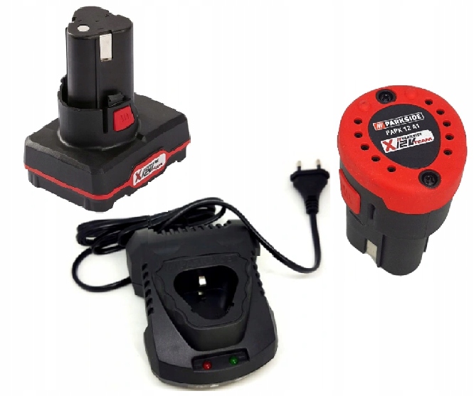 Náhradná batéria - AKU 4 AH + 2 AH batérie a nabíjačka Parkside X12V
