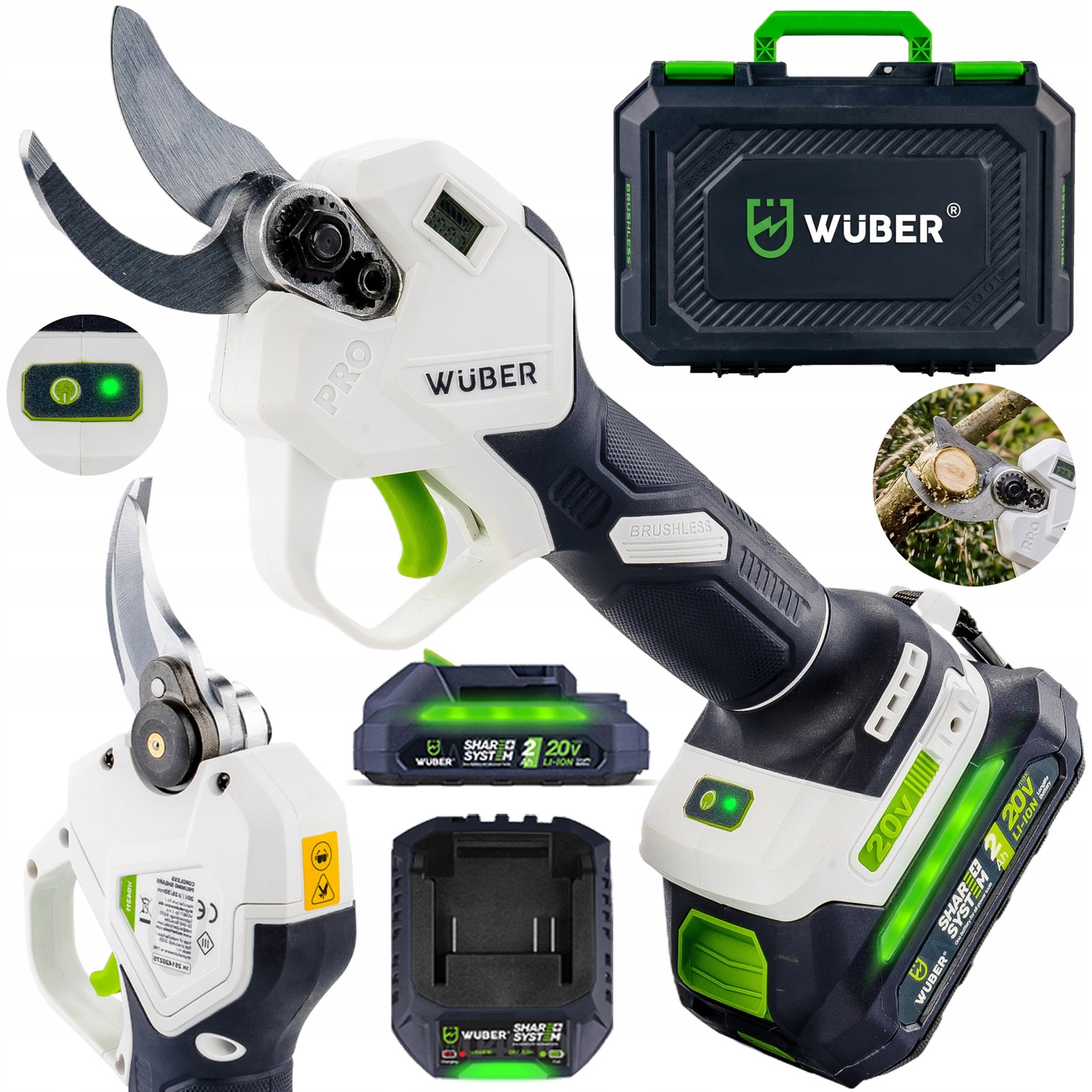 Akumulátorové elektrické nožnice Wuber 5 cm 20 V