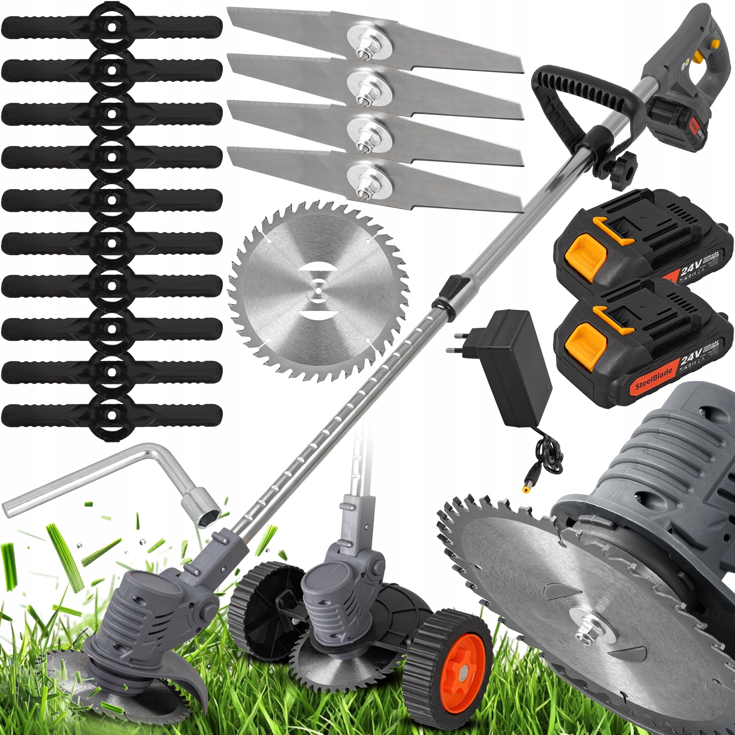 Akumulátorový záhradný vyžínač Bavaria 800 W 25 cm 2x 21 V