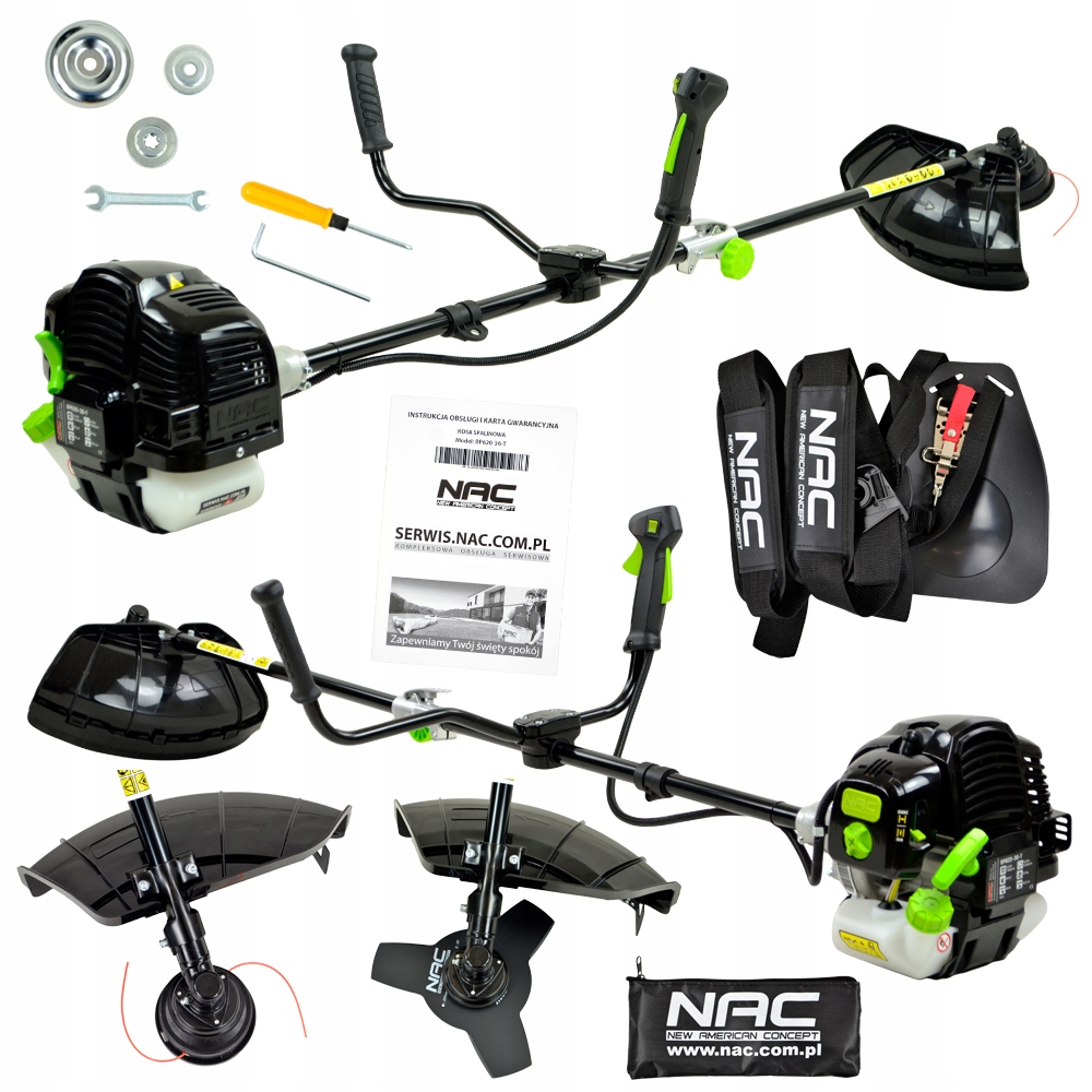 NAC benzínový krovinorez 175 cm 8,3 kg 2600 W 3,6 HP