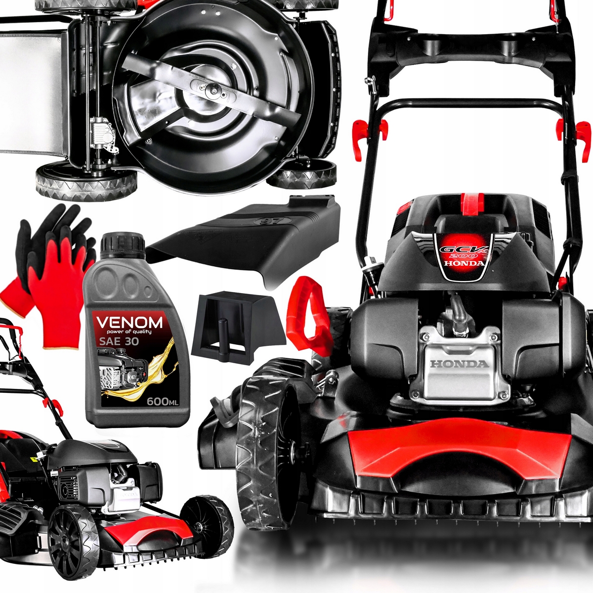 Benzínová kosačka na trávu Venom s objemom 202 cm³ kôš 62 l, šírka kosenia 56 cm