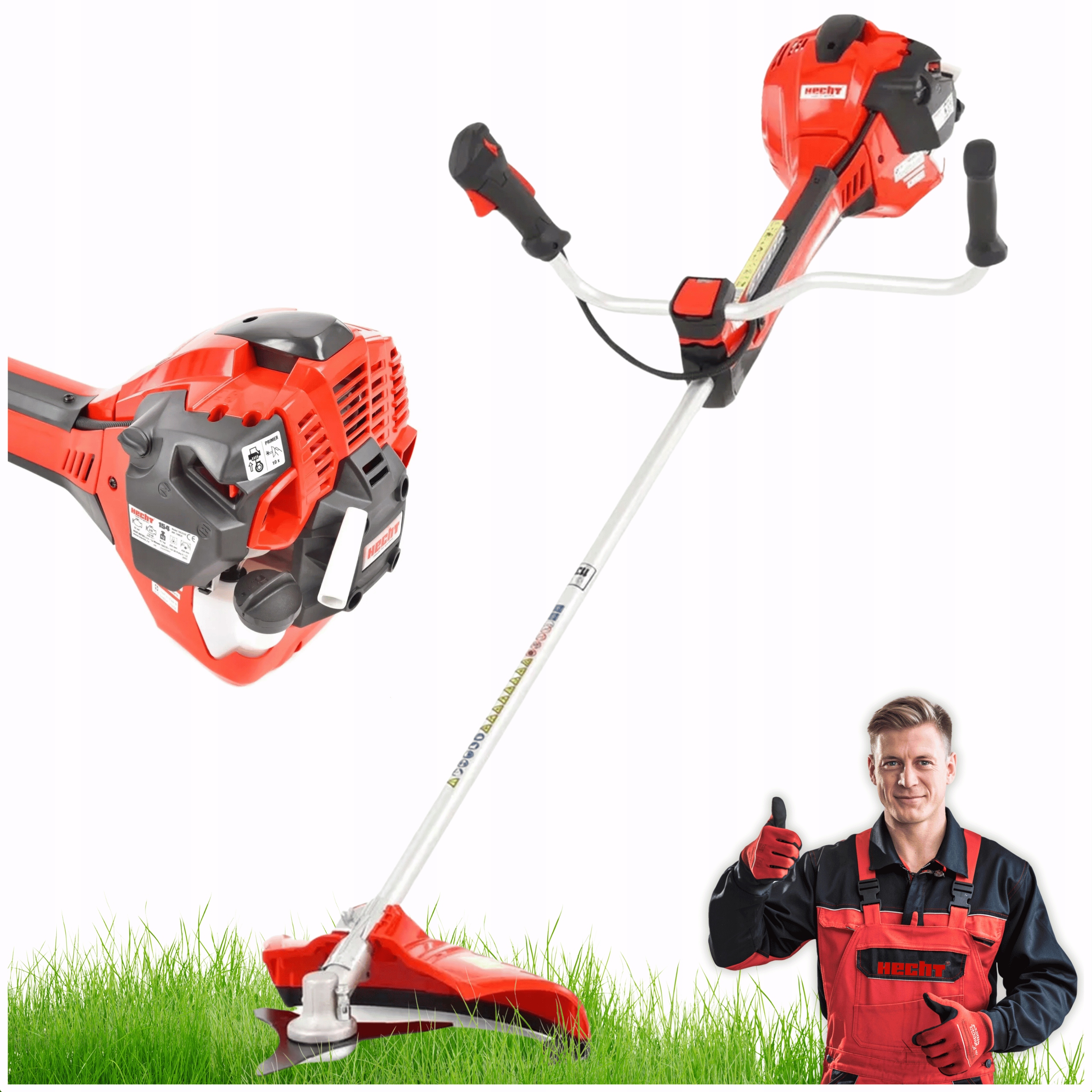 Benzínový krovinorez Hecht 170 cm 8,7 kg 1500 W 2 HP