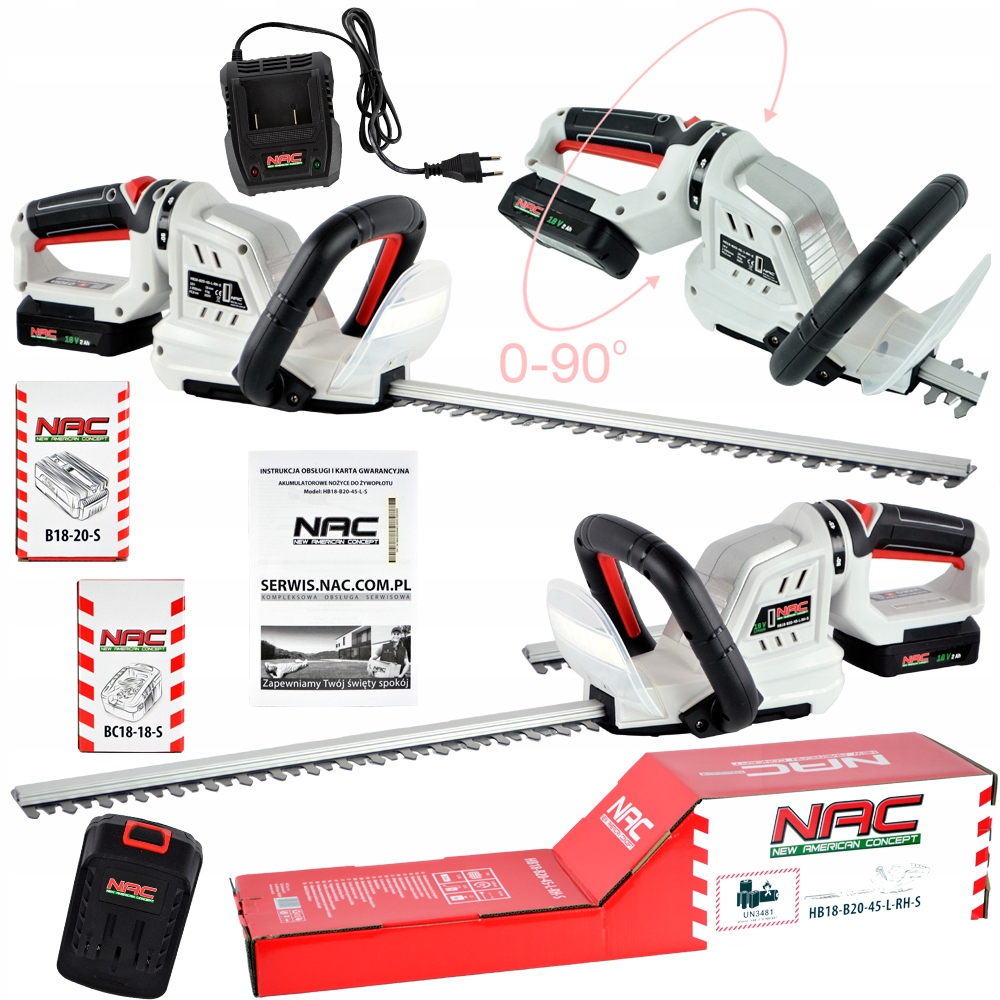NAC akumulátorové elektrické nožnice 45,5 cm 18 V
