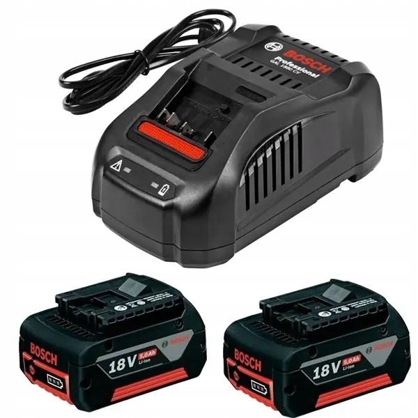 Náhradná batéria - Bosch Battery 18V 2x5.0AH Li-Ion + GA nabíjačka