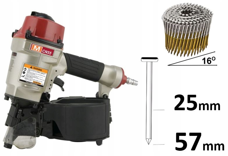 Klincovačka, sponkovačka - CN55 Nailer 25-57mm Výroba palety