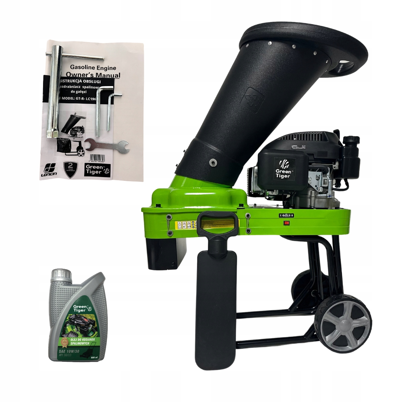 Benzínový drvič Green Tiger 3500 W 45 mm 30 l