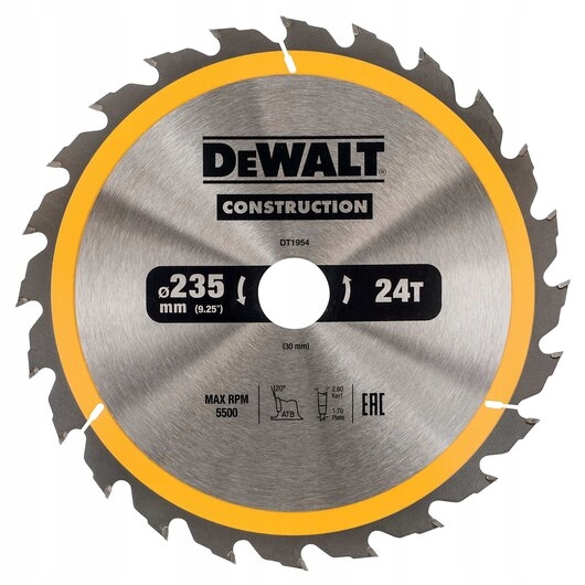 DeWalt DT1954-QZ rezný kotúč 235 x 30 mm 24 zubov