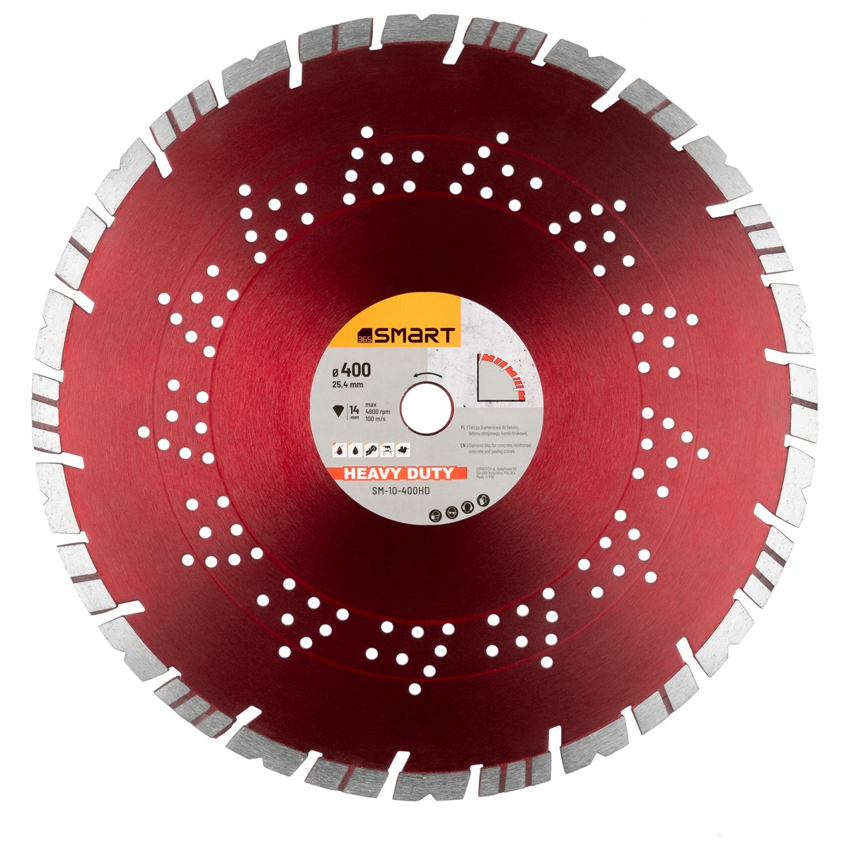 DIAMANTOVÝ DISK 400/25,4 MM BETÓNOVÁ KOCKA KAMEŇ