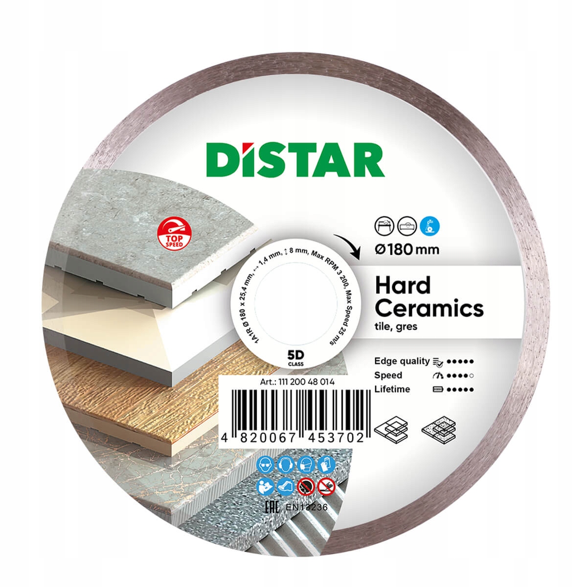 Mokrý diamantový kotúč DiSTAR ADVANCED 180 mm