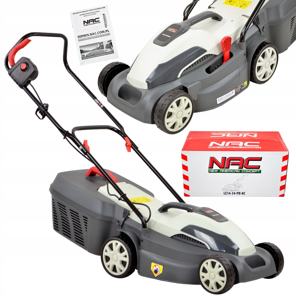 NAC 1400 W elektrická kosačka na trávu 35 l