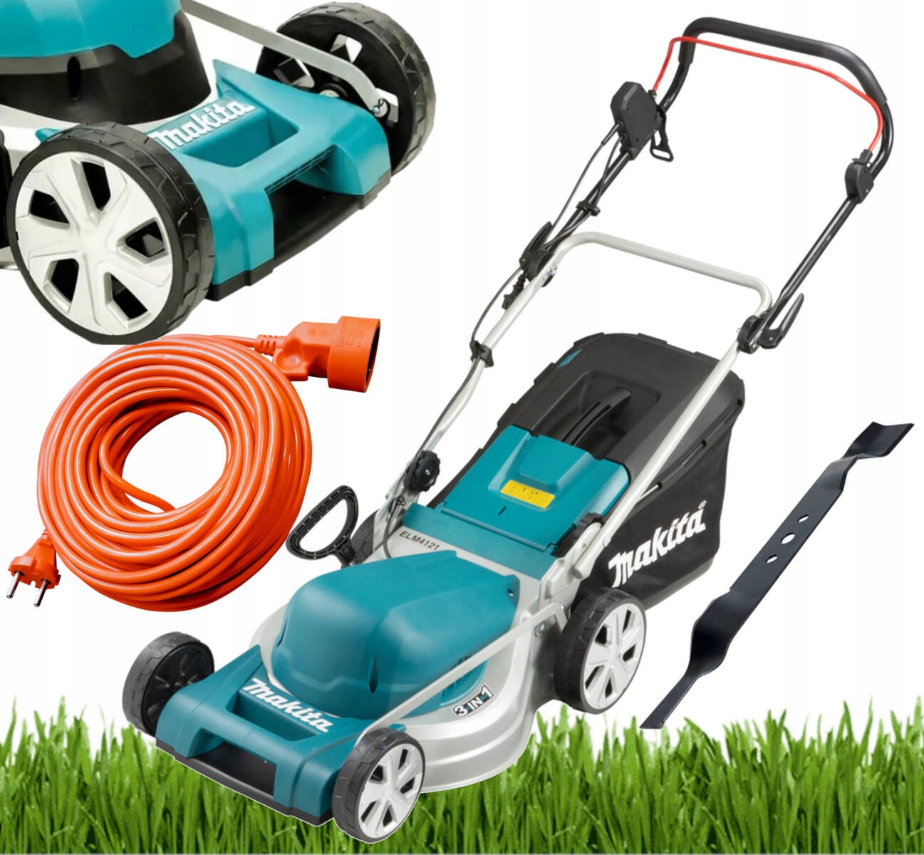 Makita elektrická kosačka na trávu 1600 W 50 l