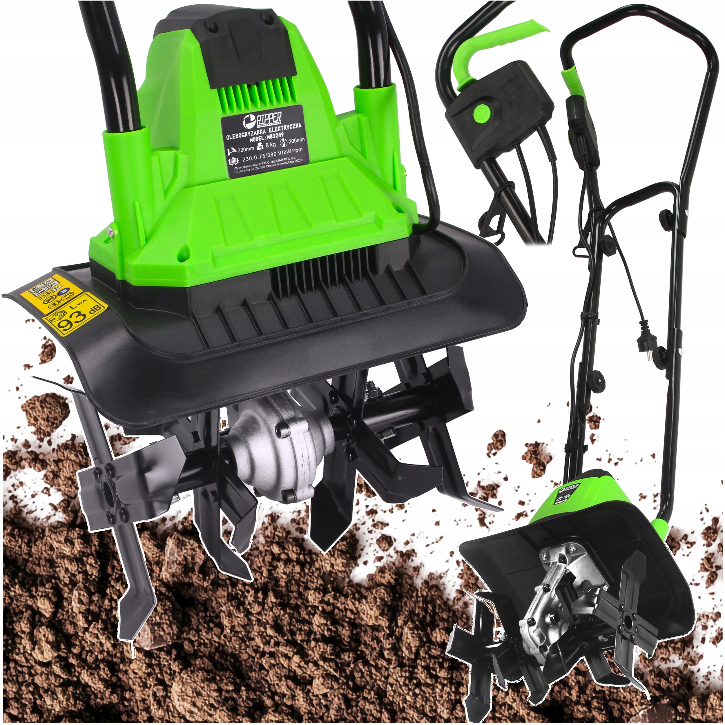 Elektrický kultivátor Ripper 1500 W 32 cm 4 nože