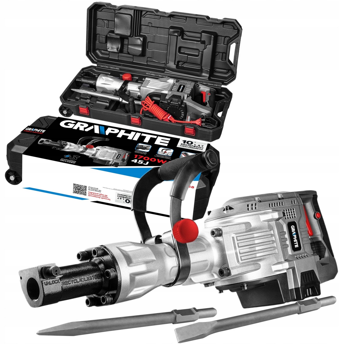 Graphite 58G868 45 J 1700 W búracie kladivo