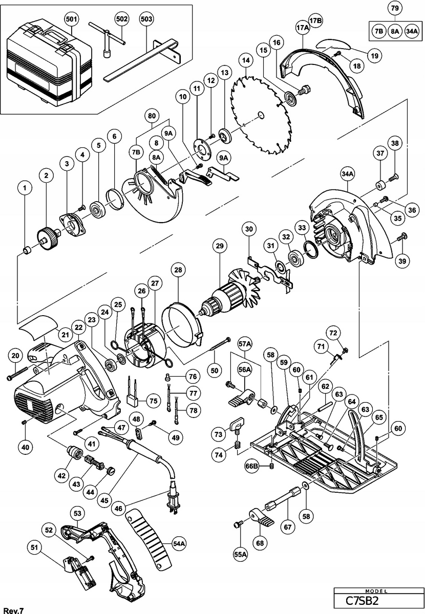 Hikoki rotor pre kotúčovú pílu C7SB2 360-577G