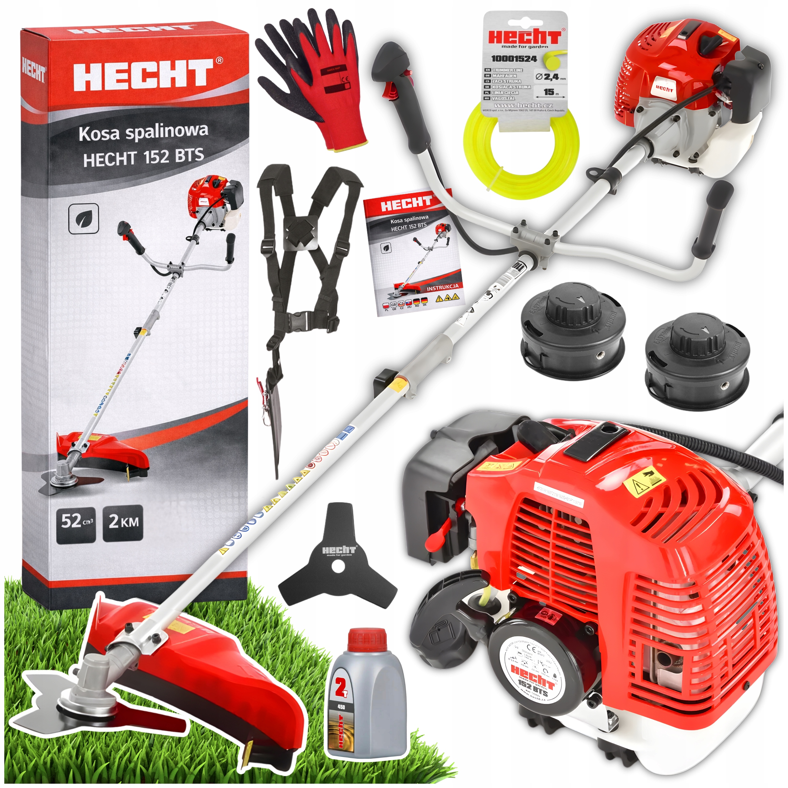 Benzínový krovinorez Hecht 152 BTS 1450 W 2 HP