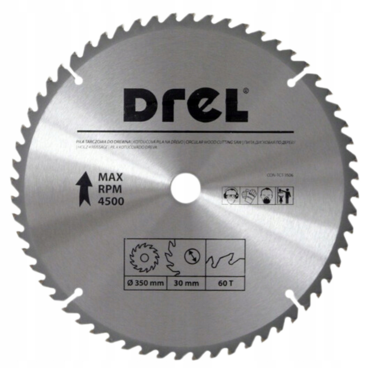 Drel CON-TCT-3506 pílový kotúč na drevo 350x30 mm 60T