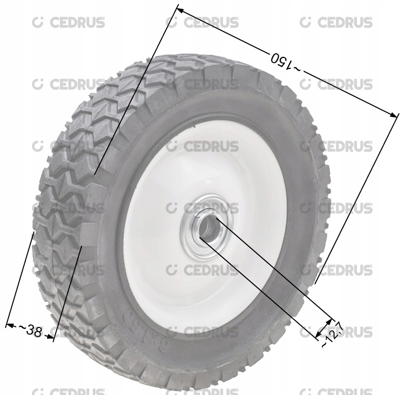Kolieska na kosačku - Kosacia kosačka s 150 mm 608hib ložiskom
