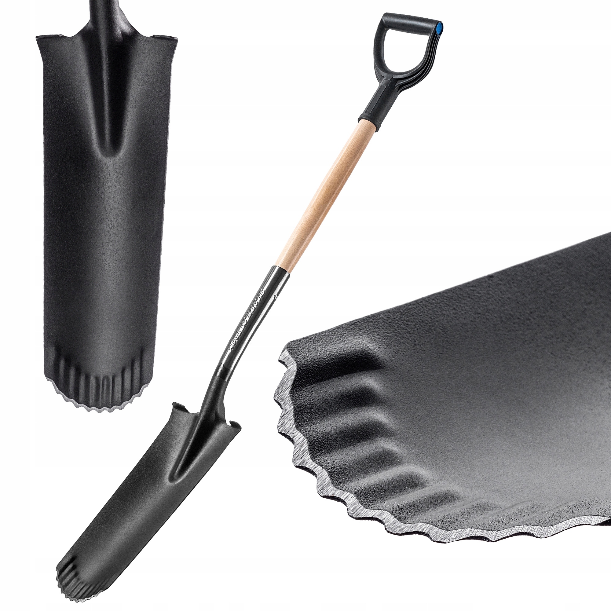 Kovový drenážny rýľ Kadax, ostrý, 124 cm