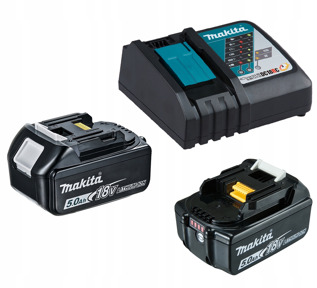 Náhradná batéria - Nabíjačka DC18RC + 2 Akumul BL1850B 5AH LXT MAKITA
