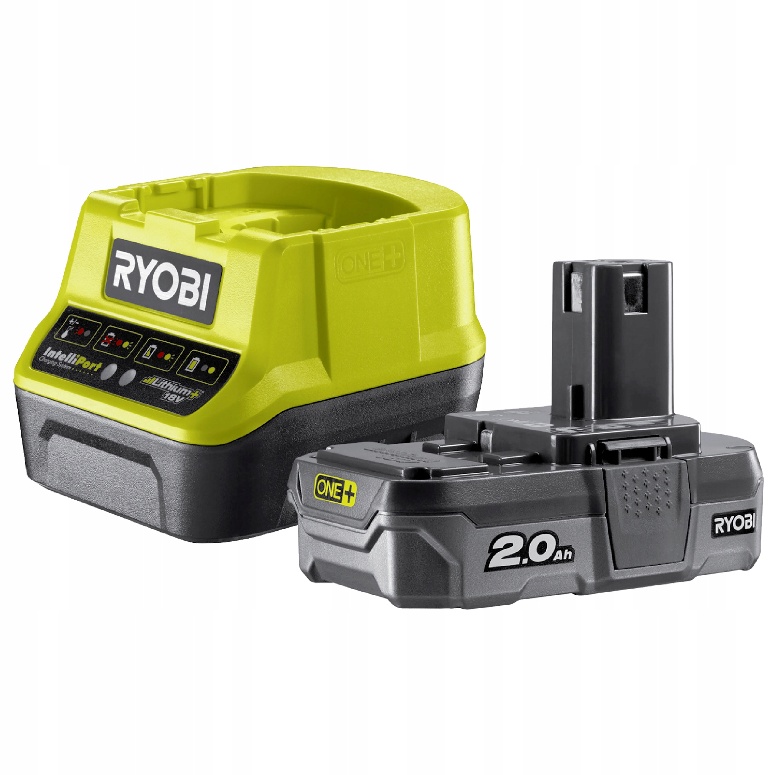 Náhradná batéria - Nabíjačka batérií 2Ah RYOBI RC18120-120 ONE+ 2v1