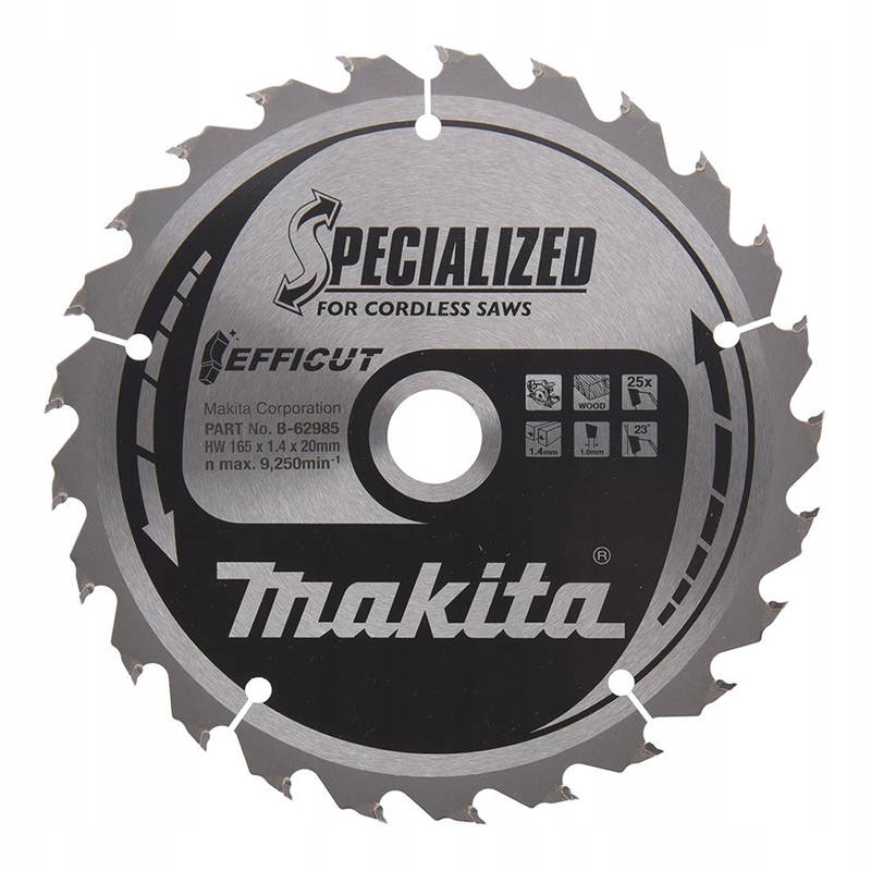Makita rezací kotúč "Efficut" 165x20 25Z