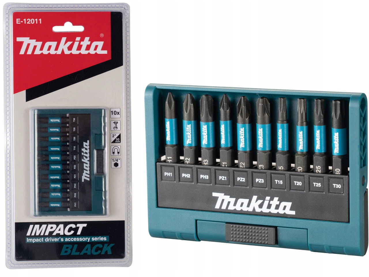 Sada bitov Makita E-12011 Impact Black 10 ks.