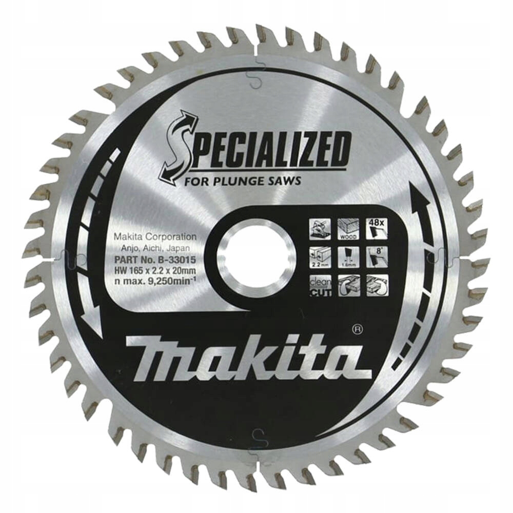 Makita B-33015 špecializovaný rezný kotúč 165x20