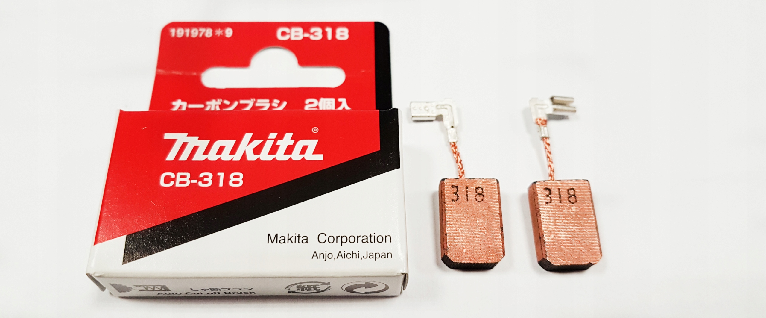 Uhlíky na náradie - Makita CB-318 Uhoľné kefy originál 9565VCR