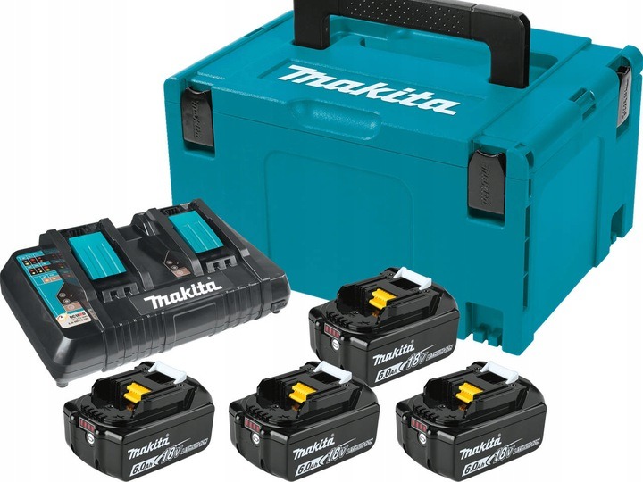 Náhradná batéria - Makita Dodávková sada 18v 4 x BL1860B + DC18RD