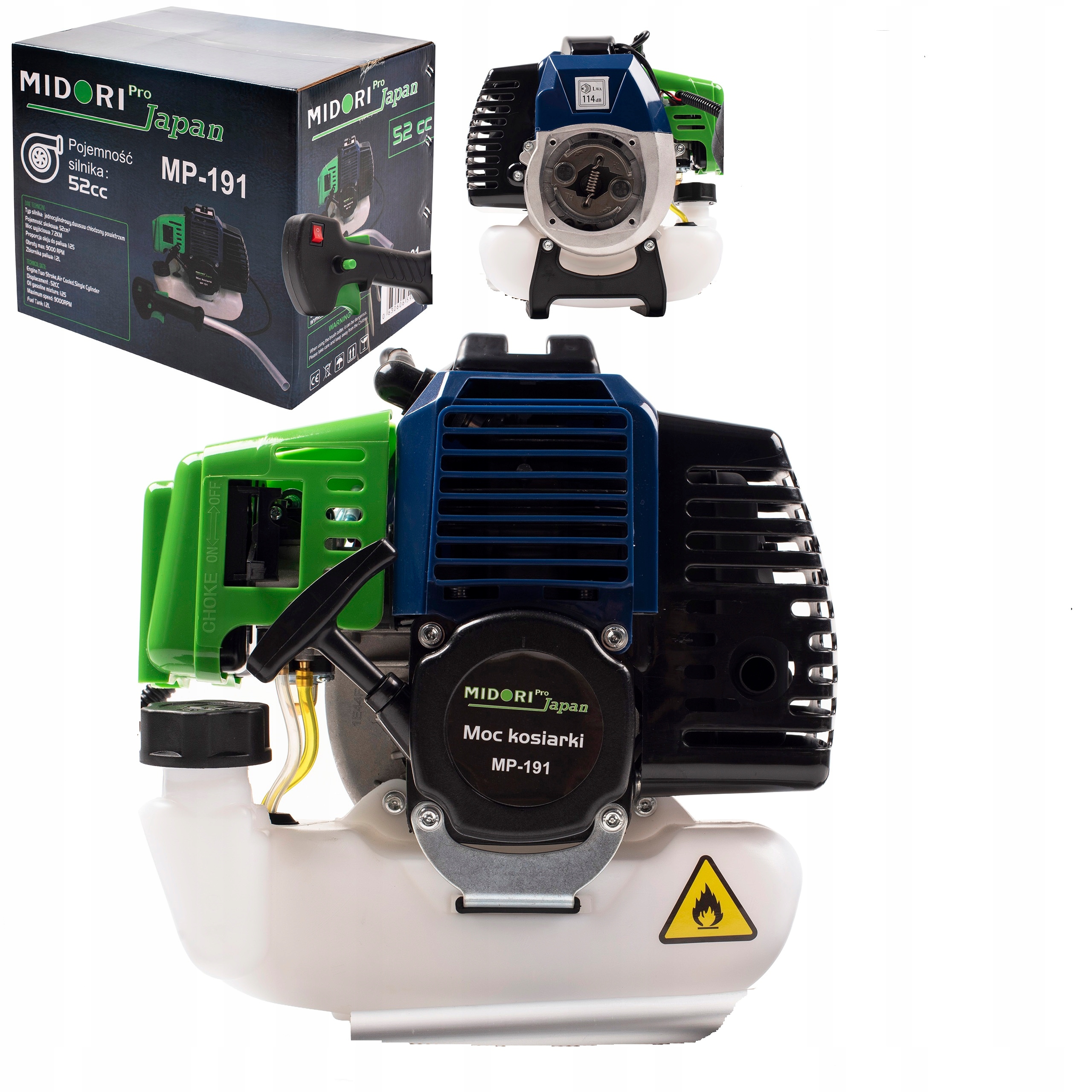 Benzínový krovinorez Midori Demon NAC s výkonom 7,2 HP + rukoväť plynu