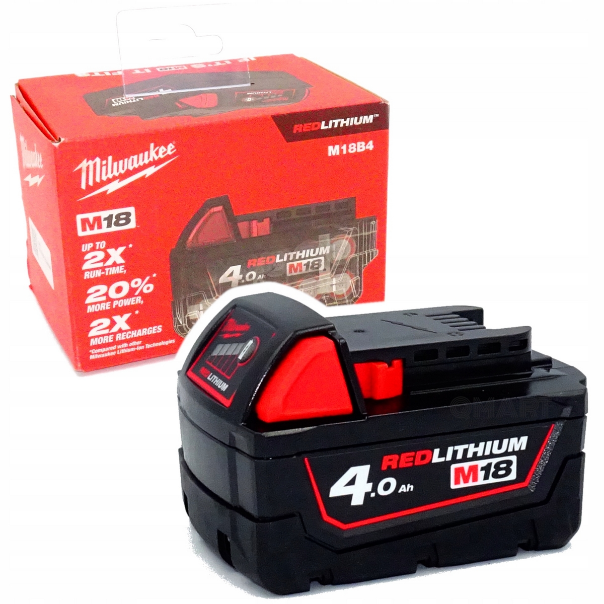 Náhradná batéria - Milwaukee M18B4 Batéria 4.0AH 18V 4932430063