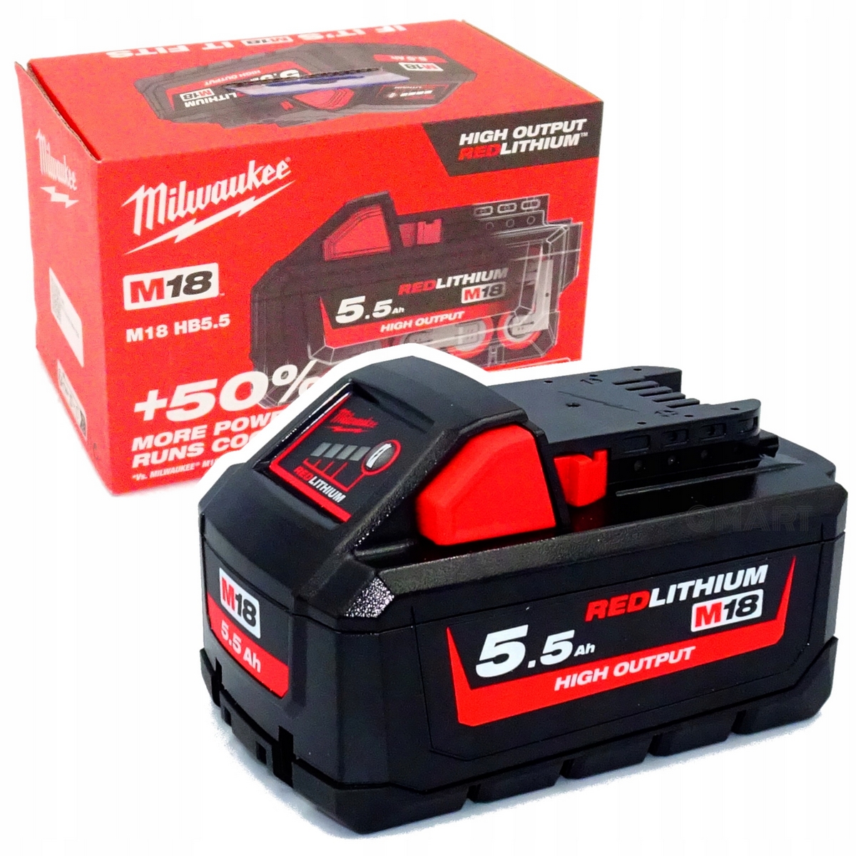 Náhradná batéria - Batéria Milwaukee M18HB5.5 s VYSOKÝM VÝKONOM 5,5Ah