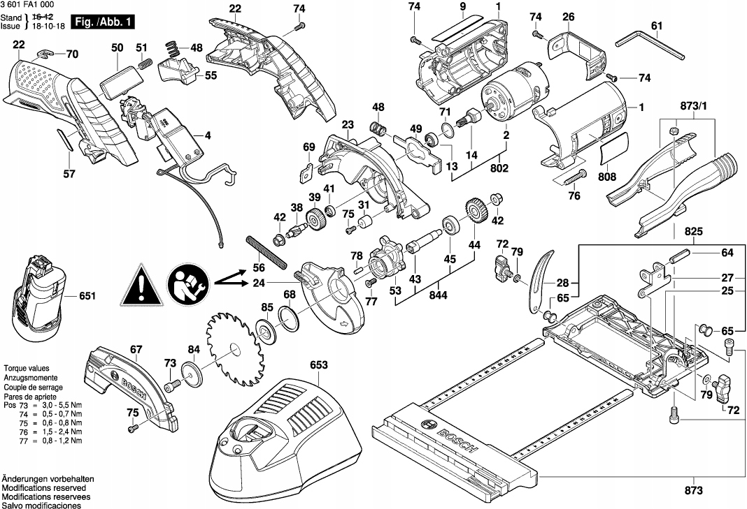 Motor pre okružnú pílu Bosch GKS 10,8 V-LI GKS 12V-26 1619P11483